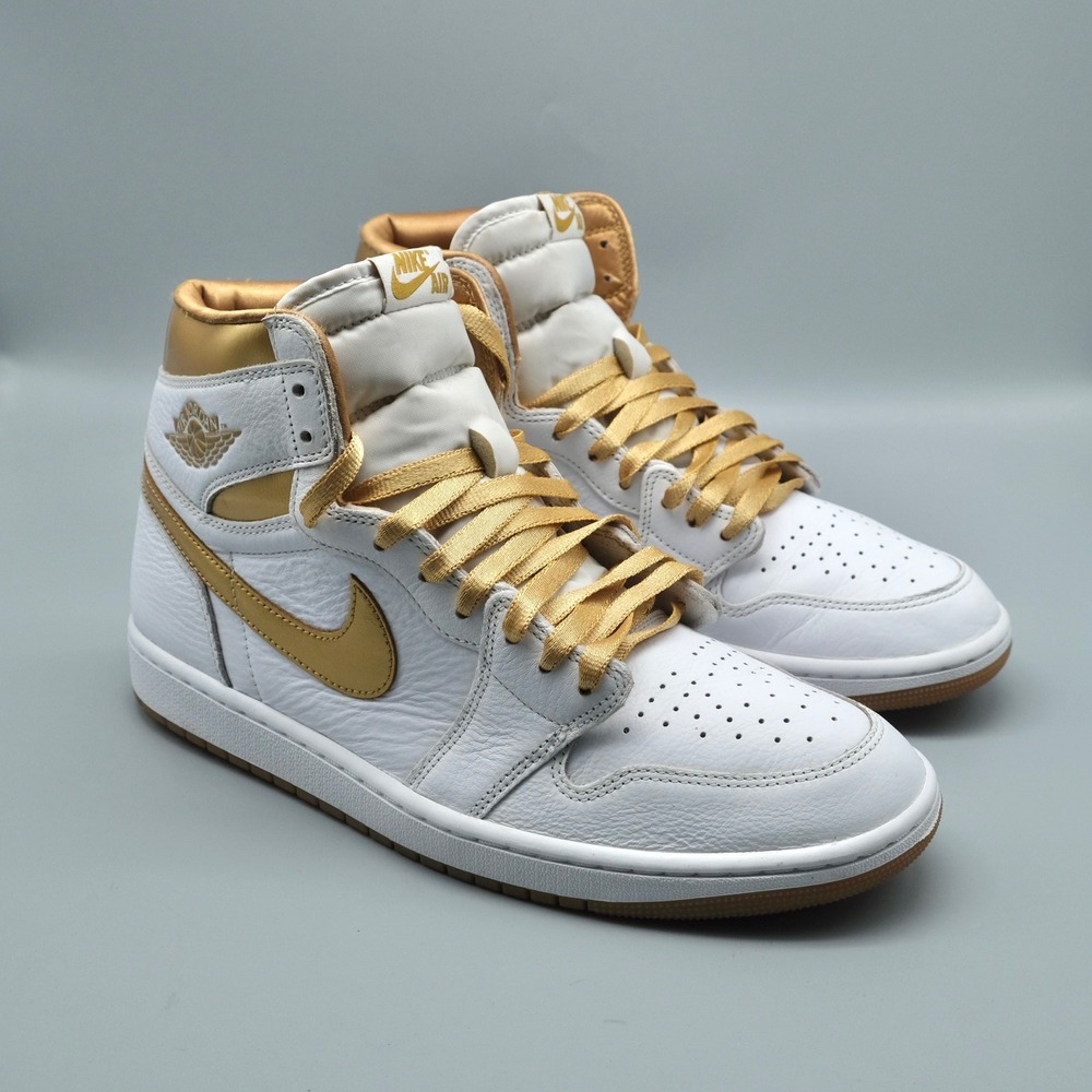Nike Air Jordan 1 Retro High OG Metallic Gold FD2596-107 Women Sz 11.5 Men Sz 10